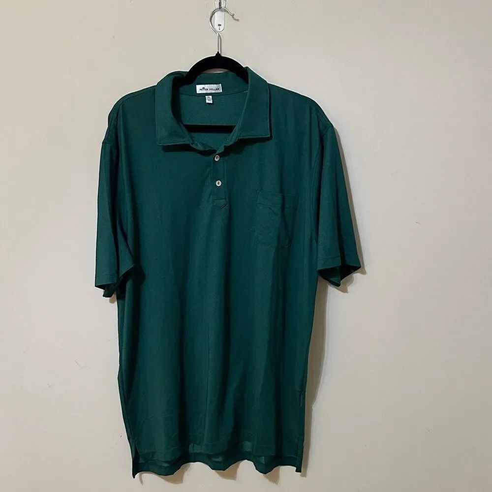 NWOT Peter Millar Forest Green Polo Shirt